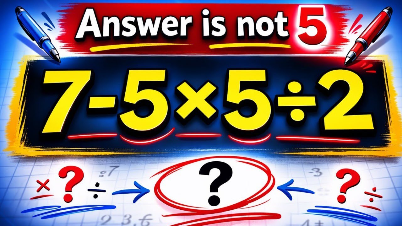 Solve the expression 7 − 5 × 5 ÷ 2 using the PEMDAS method