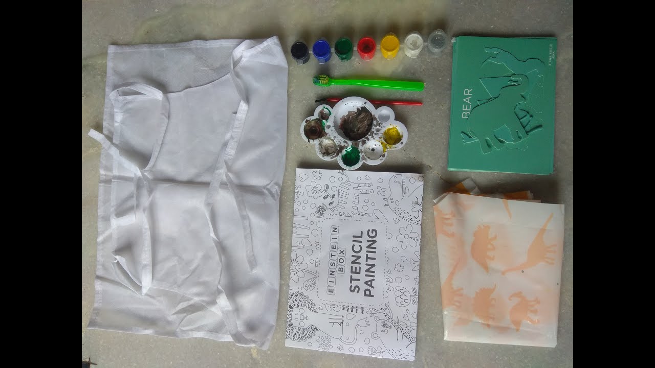 Einstein Box review for 4-6 year old kids - Part 1-Spray painting Bag