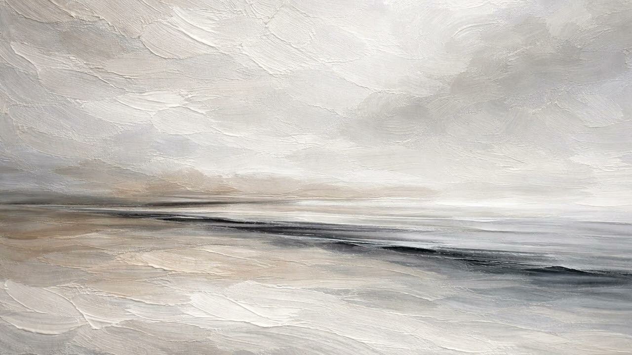 Soft Horizon — Calm Neutral Abstract Art | Relaxing Ambient Visuals for Frame TV | No Music