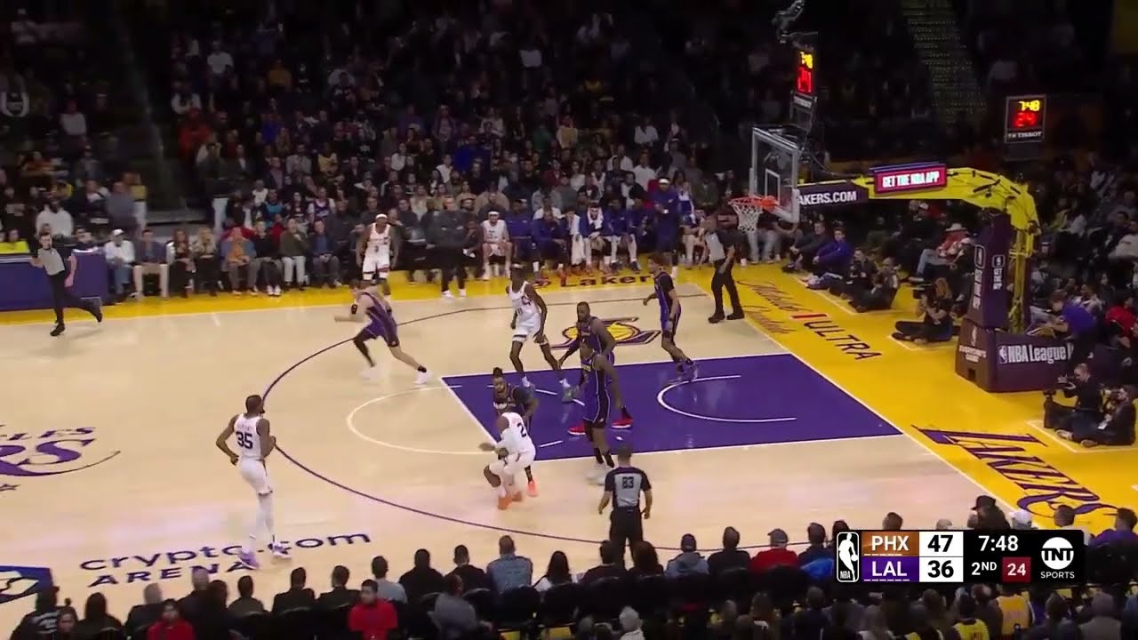 Josh Okogie Hammer's Dunk Over Jaxson Hayes / Suns vs. Lakers / January 11, 2024