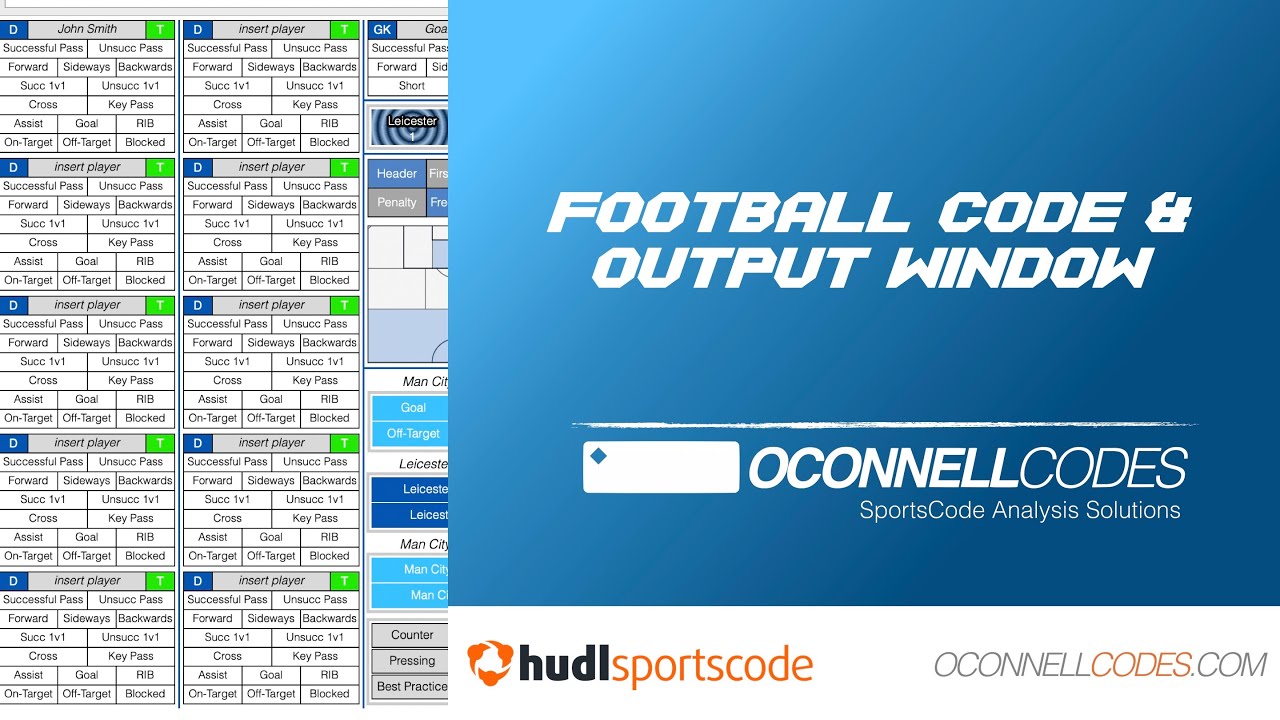Football Code & Output Window | Hudl SportsCode