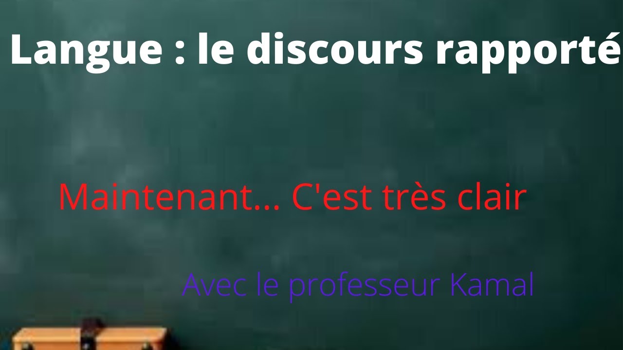 #1bac_français Le discours rapporté: direct et indirect
