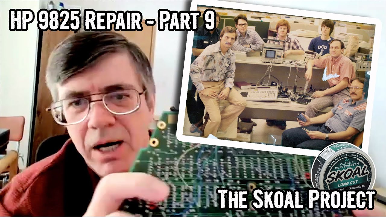 HP 9825 Repair Part 9 : Skoal board repair (featuring the original designer!)