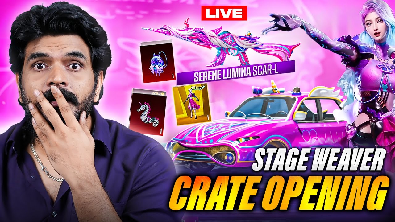 New Stage Weaver Ultimate Crate Opening In Live | Serene Lumina Set | BGMI Live | PrasadtheGamer