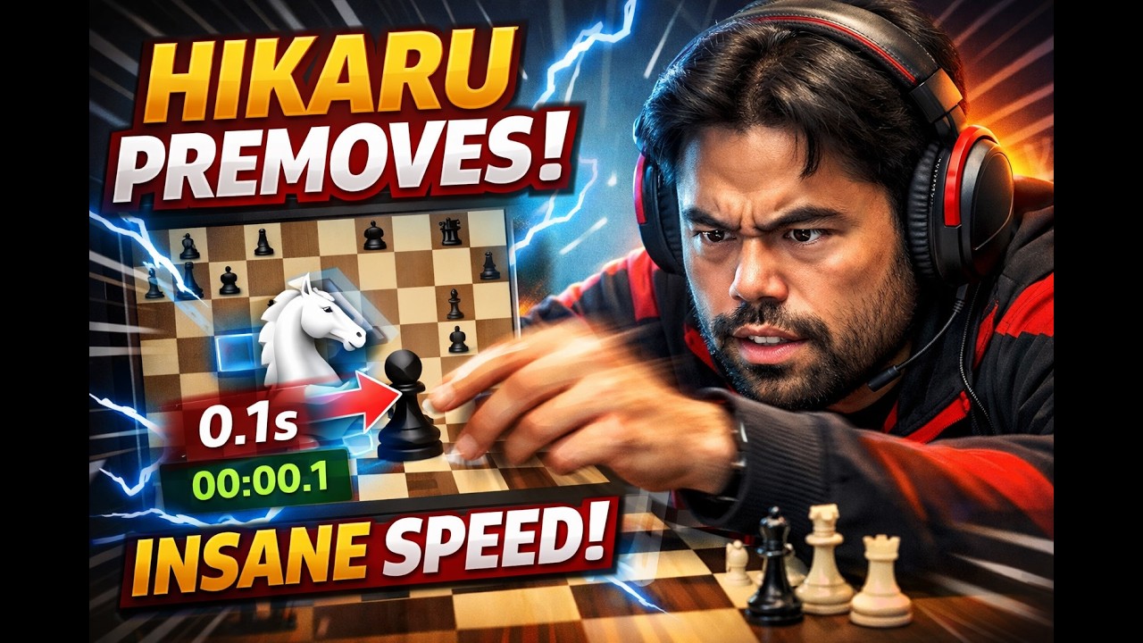 Hikaru Nakamura Premoves Like a MACHINE!⚡🤯#chess #hikaru #foryoupageシ #chessgame #fypシ゚viral #foryou