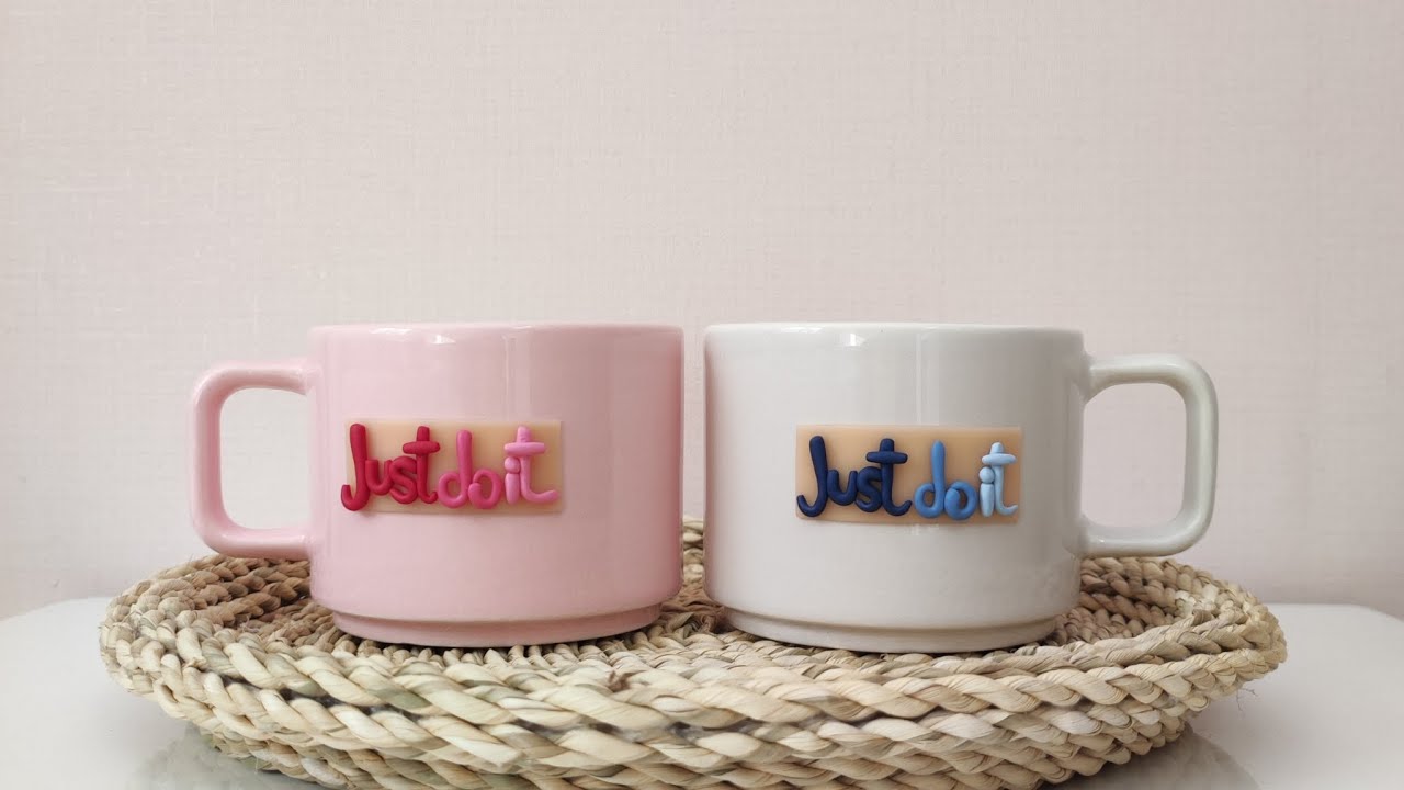 Write on a mug with polymerclay | #writing #creator