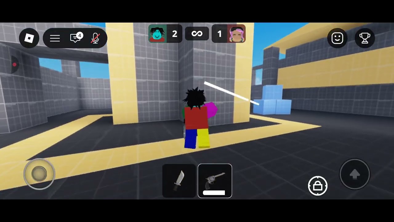Jogando assassino Vs xerifes no Roblox ( sou muito bom)gameplay no celular 