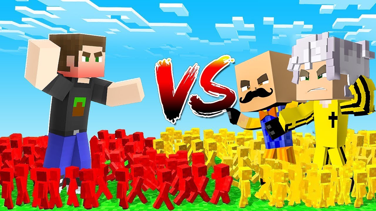 ზახიდას და ჯუმბერას არმია VS ძლიერის არმია! - Minecraft