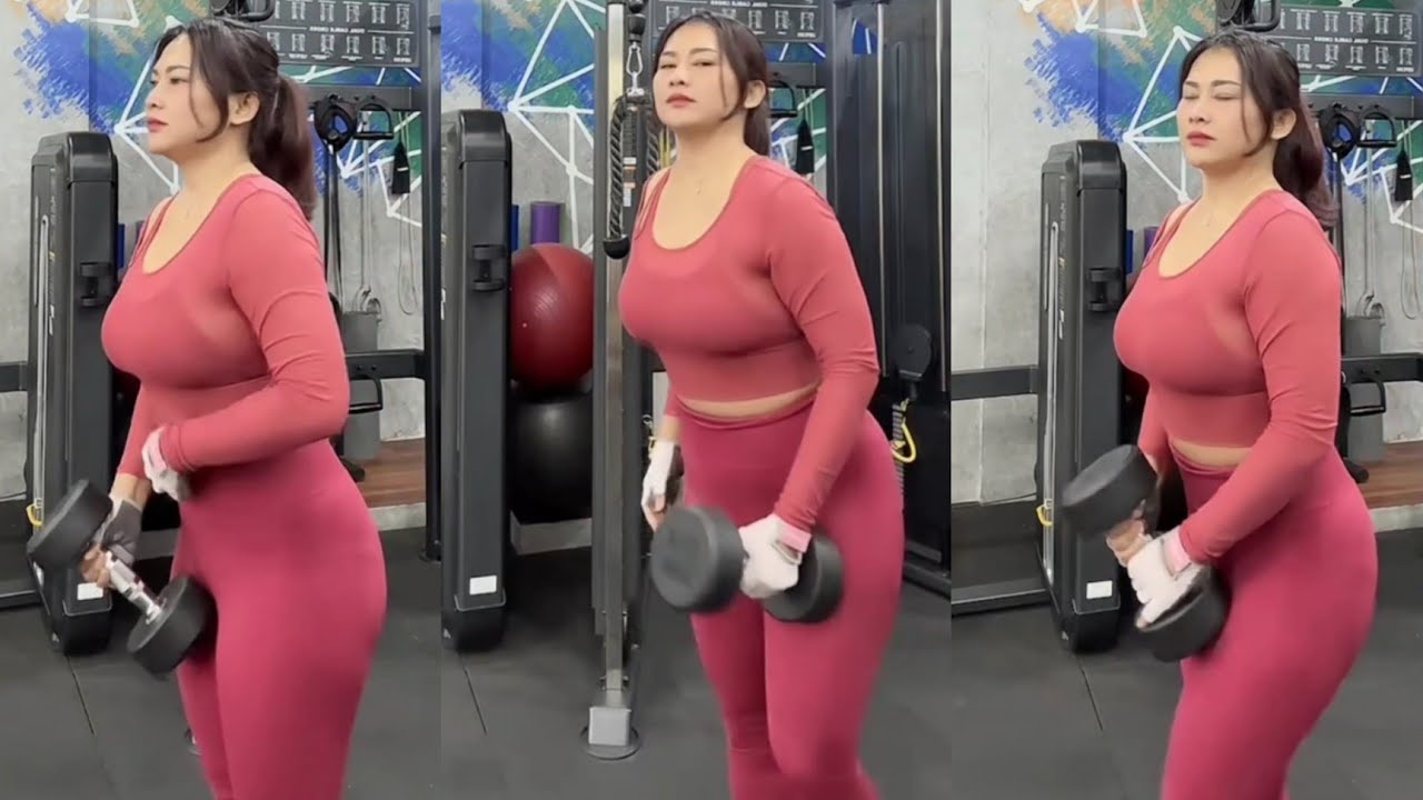 Setelan Cantik Olah Raga Gym Try On Legging