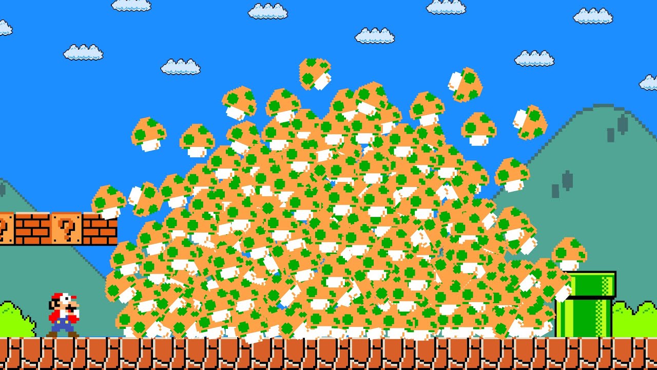 What if Mario with 999 lives tried to beat Super Mario Bros.?
