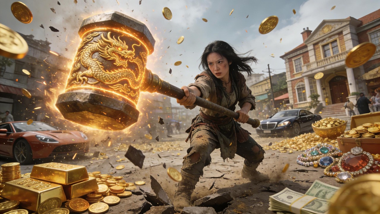 A girl found a magic hammer. Whatever she hits with it mutates! #chinesedrama