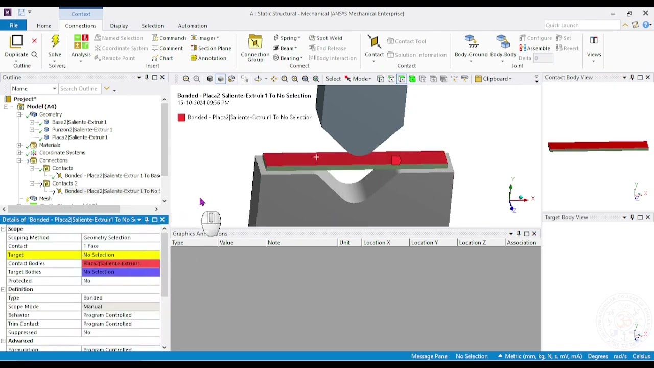 ME22709 sheet metal analysis in bending