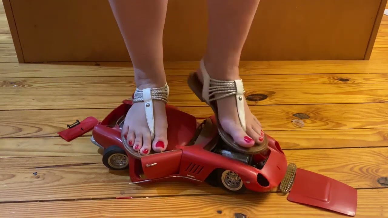 Foot Model crushes guys model car
