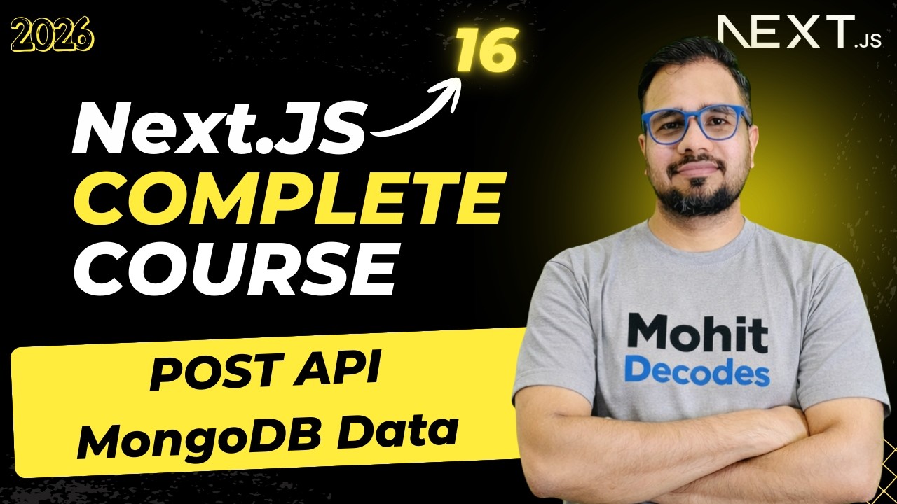 NextJS Tutorial #33 - Insert Data into MongoDB in Next.js | POST API