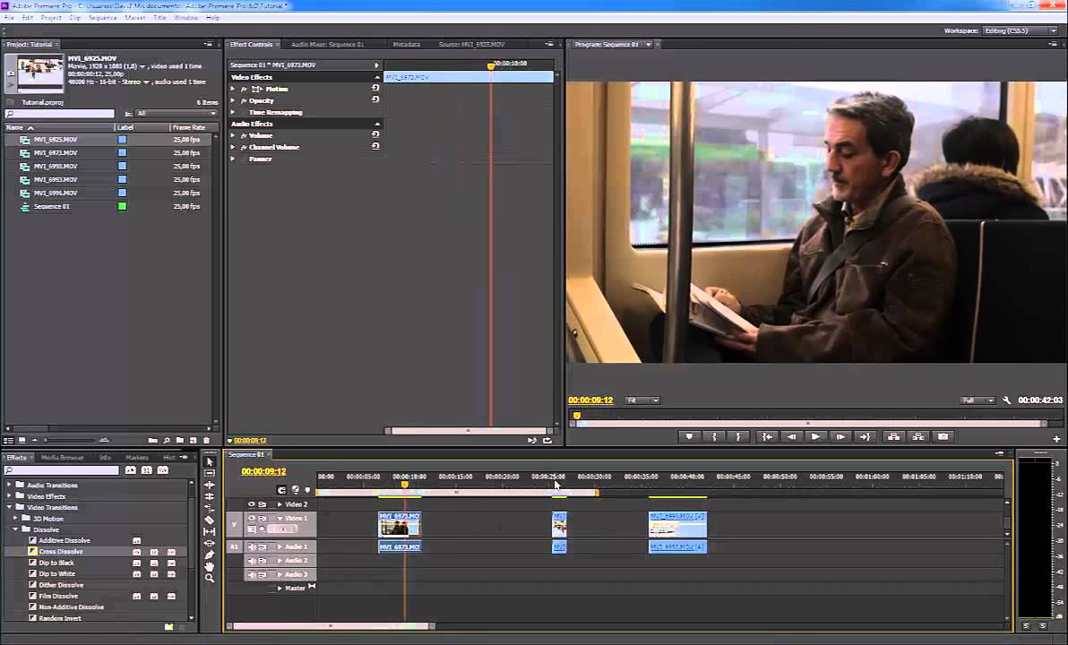 Tutorial Adobe Premiere Pro CS6 - Las transiciones P.2