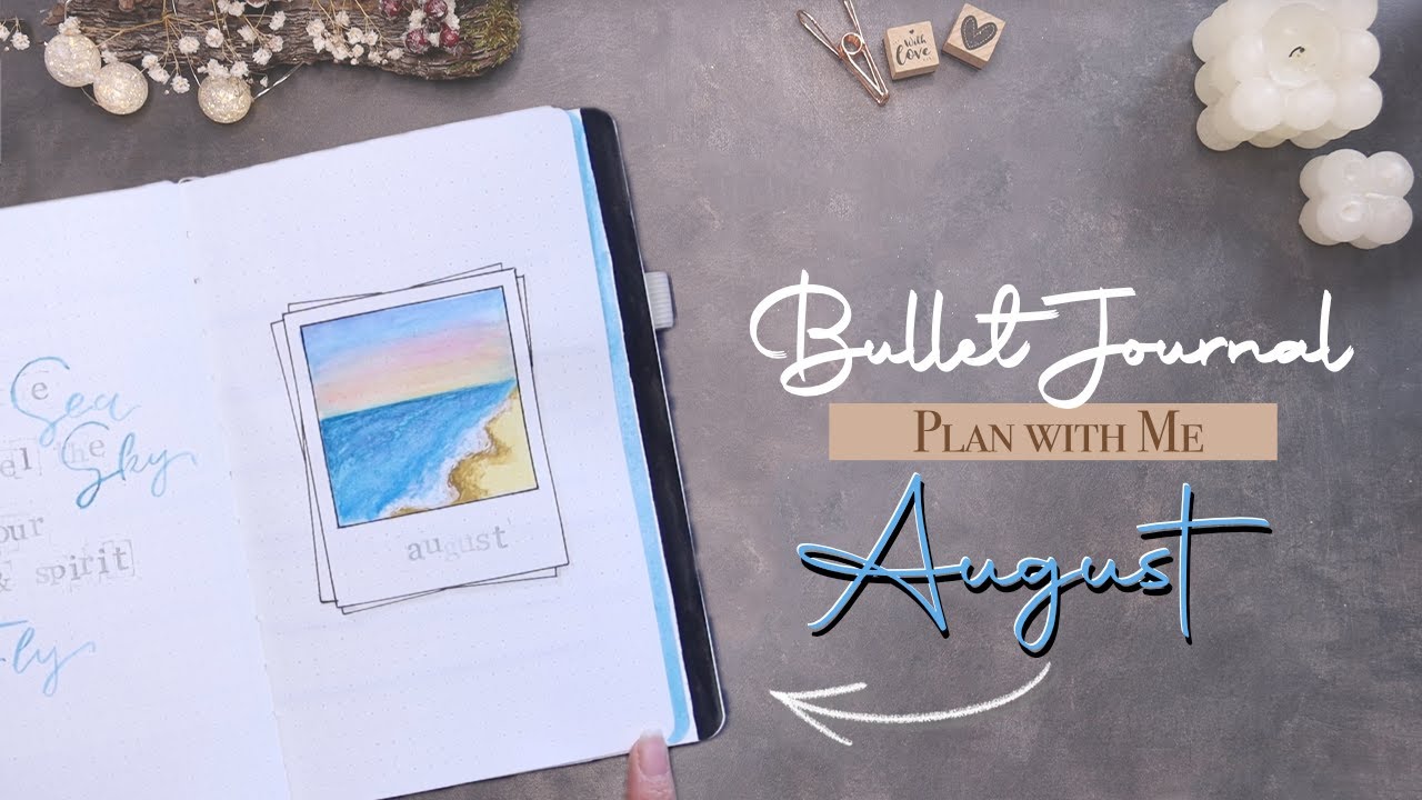 August 2024 · Plan with Me  |  🏝️ Summer Holidays 🏖️  |  Beginner friendly  Bullet Journal SetUp