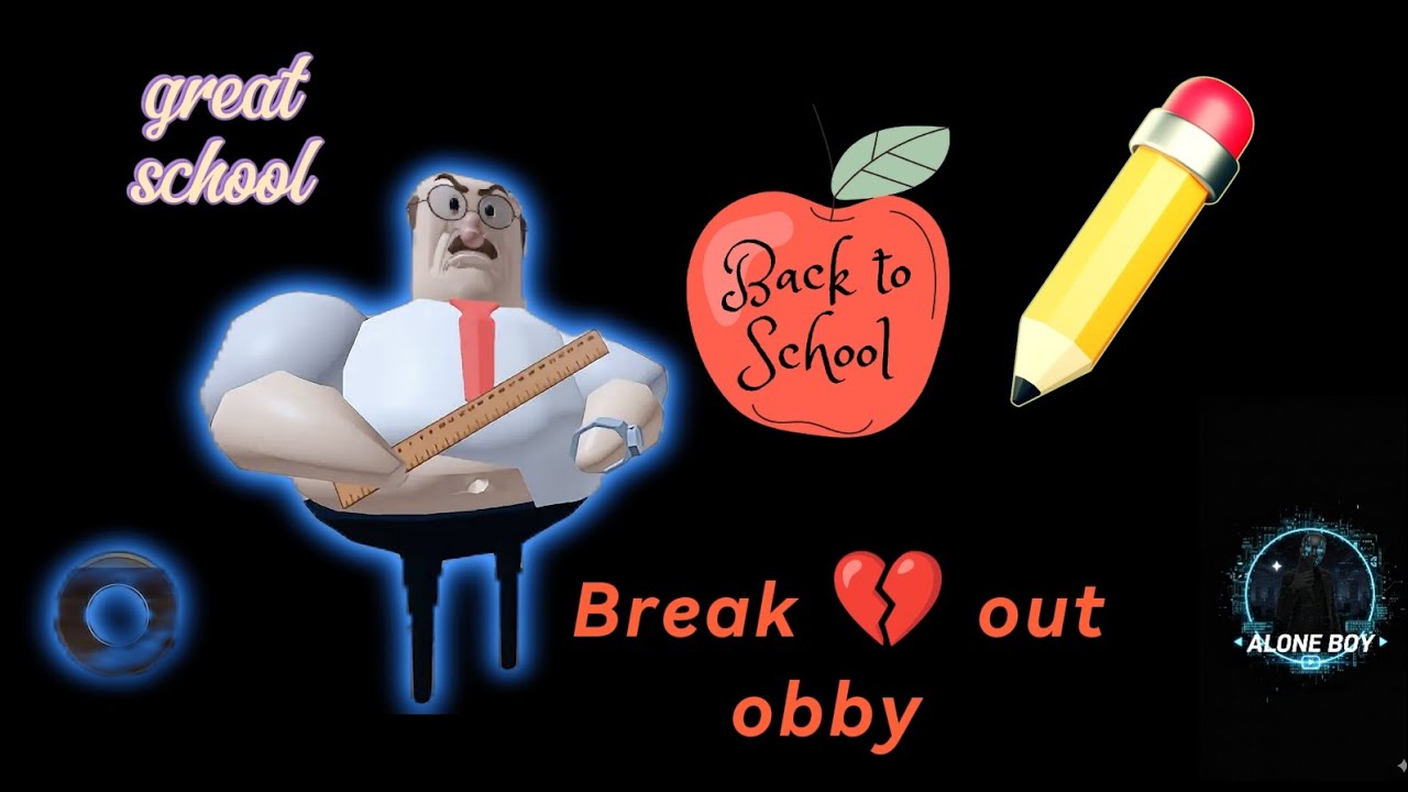 Great 👍🏻 School 🏫🎒 Break 💔 Out Obby escape . ROBLOX full 🌝 Gameplay @Aloneboy_yt_shorts Gaming YT💕