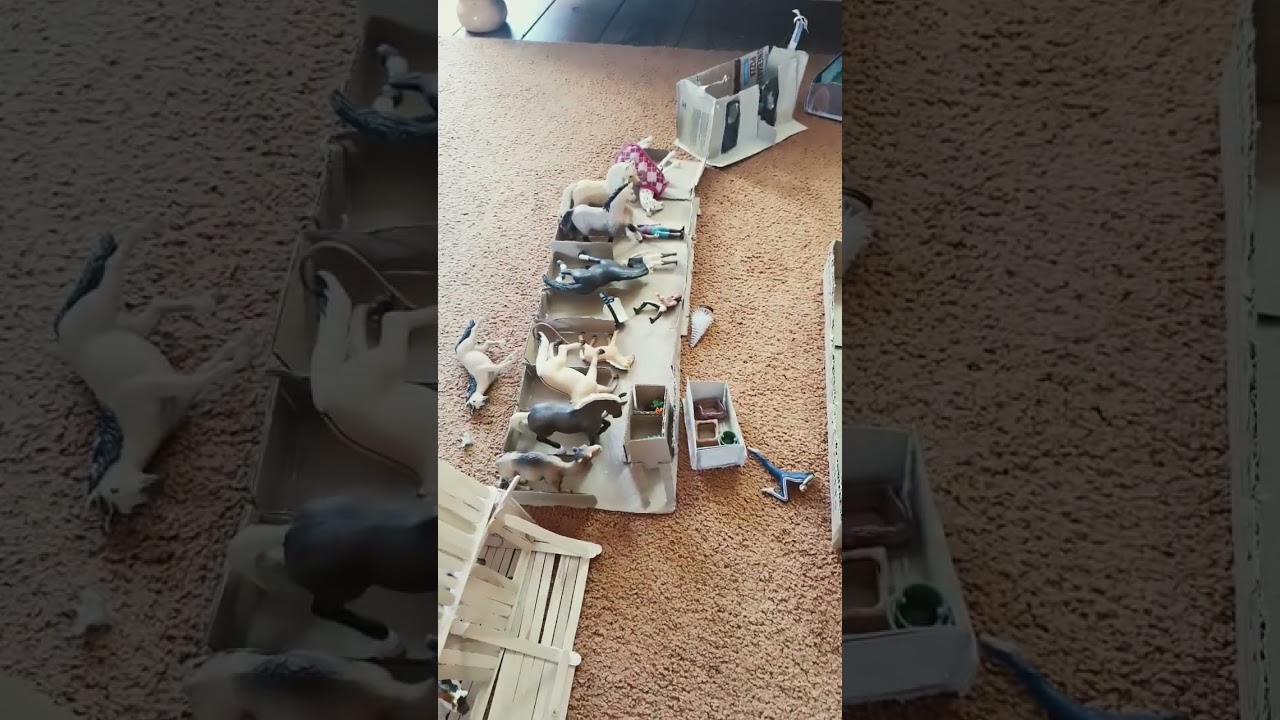my Schleich stable cleaning