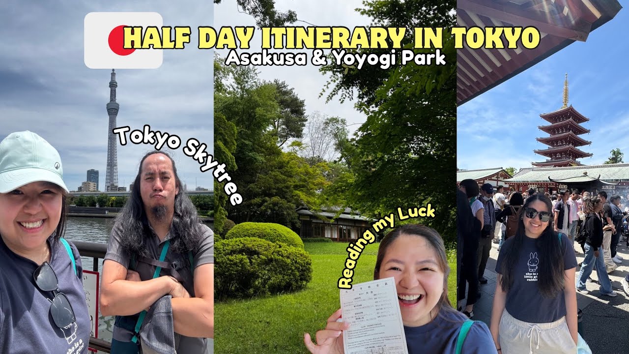 Half day Itinerary in Tokyo | Asakusa  , Tokyo skytree , Yoyogi Park 🇯🇵 