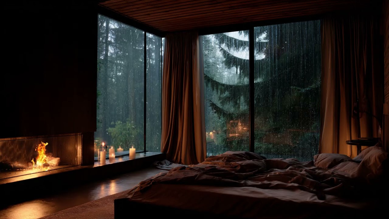 Rainy Night Piano Meditation 🌙 Calm Music & Rain Sounds for Deep Relaxation