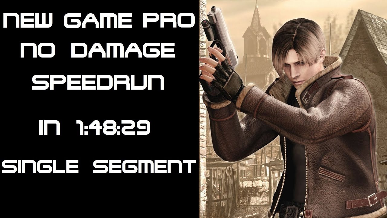 Resident Evil 4 No Damage Speedrun 1:48:29 New Game Professional Glitchless