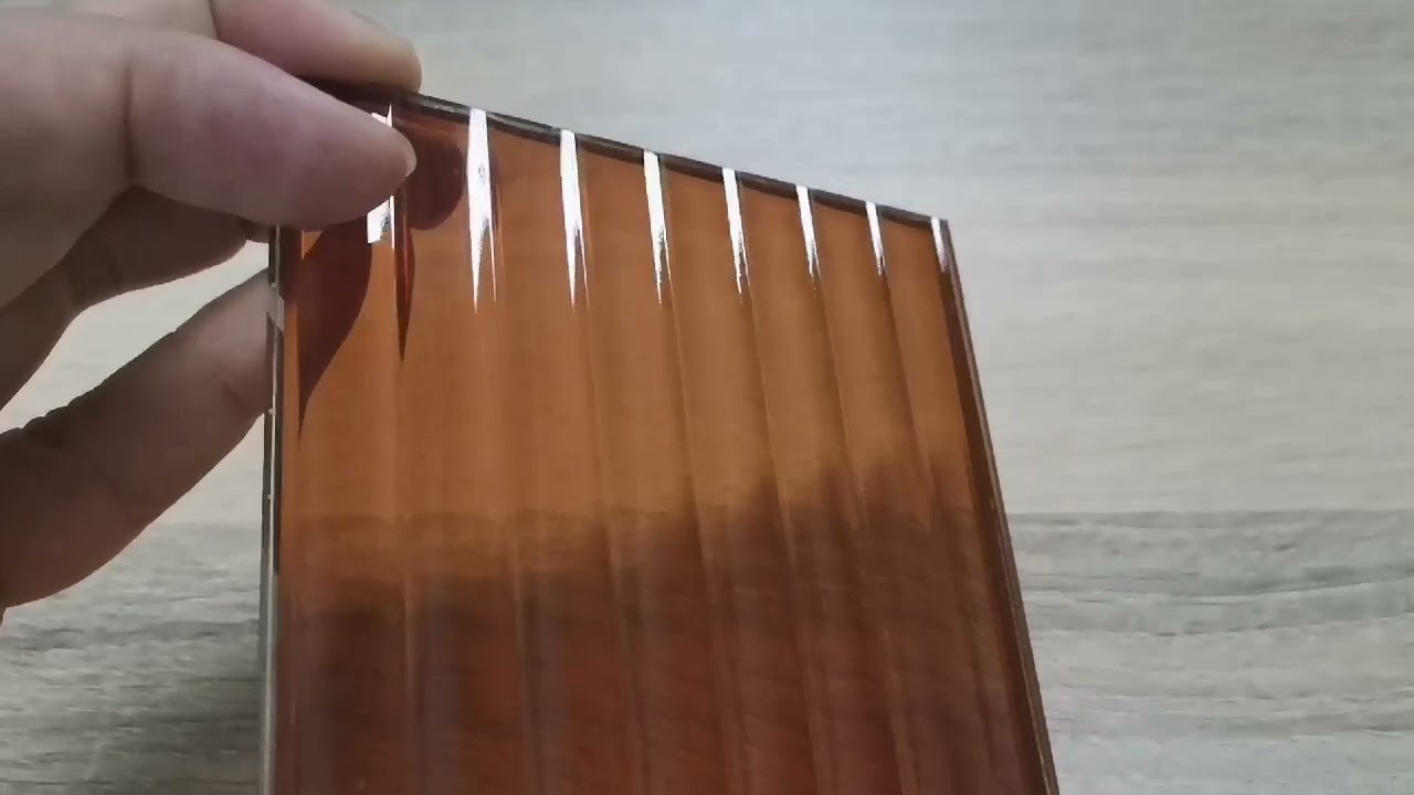 bronze pvb eva fluted glass laminated glass tempered glass low iron lamination by SDG