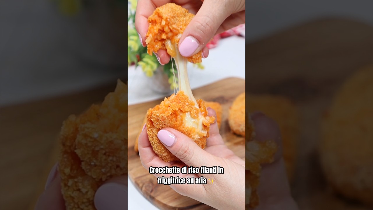 Crocchette di riso filanti PERFETTE in FRIGGITRICE AD ARIA! Ricetta e ingredienti in descrizione