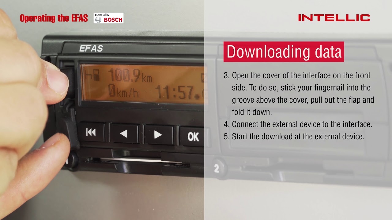 EFAS Tachograph Intellic 05 Downloading data