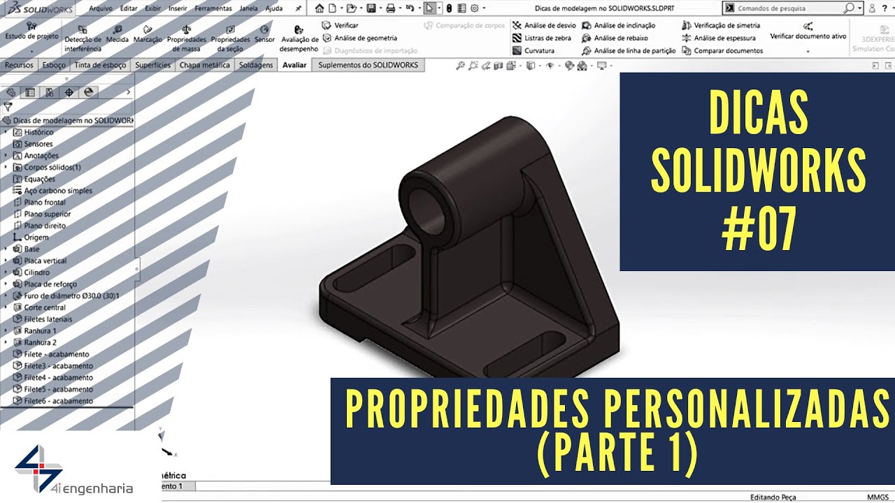 Dicas SOLIDWORKS #07 - Propriedades Personalizadas (Parte 1)
