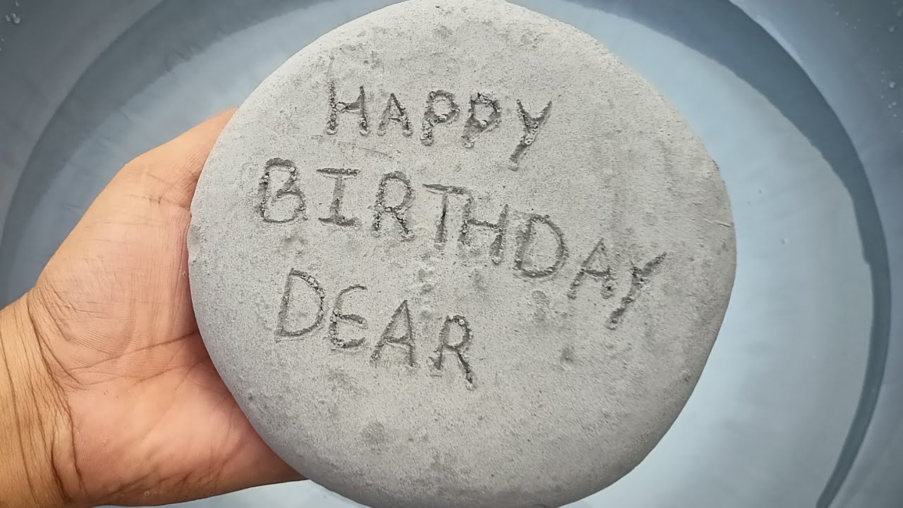 ASMR (HBD 💐 🎂 dishasugandhi) Very Soft Dusty Pure Cement Slabs Dipping Crumble on Lots of Water 🌊💦🌀