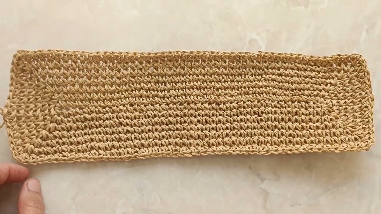 dikd&ouml;rtgen sepet, &ccedil;anta tabanı yapımı (rectangular basket bag making)