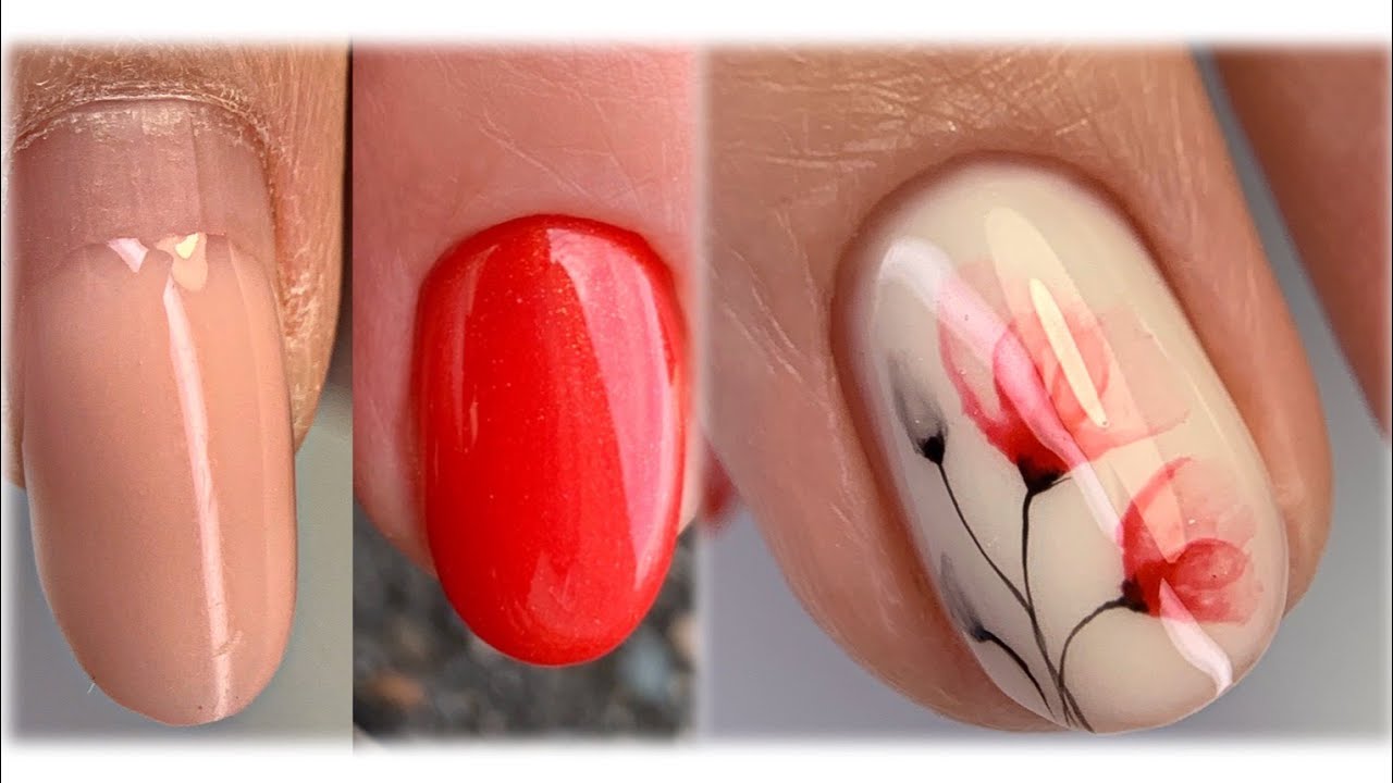 Ногтям 2 месяца😬Акварель гель лаками💅Рисунки на ногтях