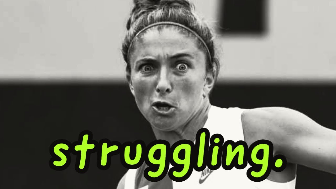 Sara Errani struggling on serve for 3 minutes straight