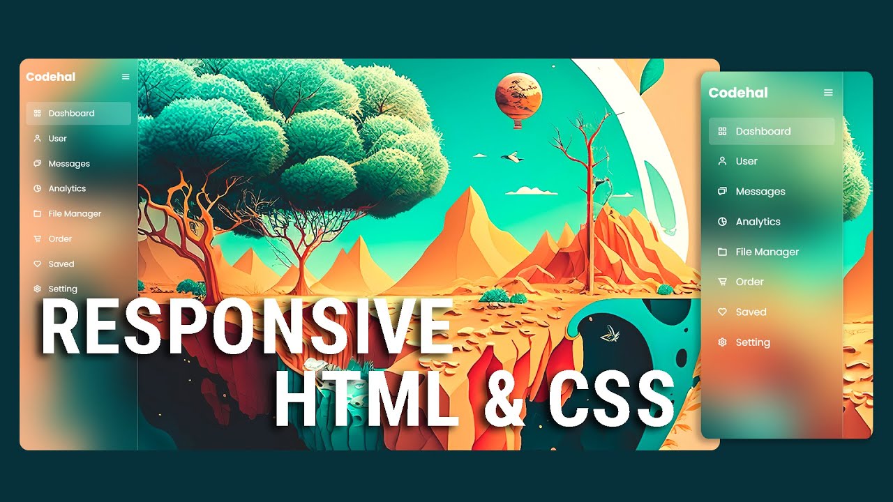How to Create Sidebar Menu using HTML & CSS