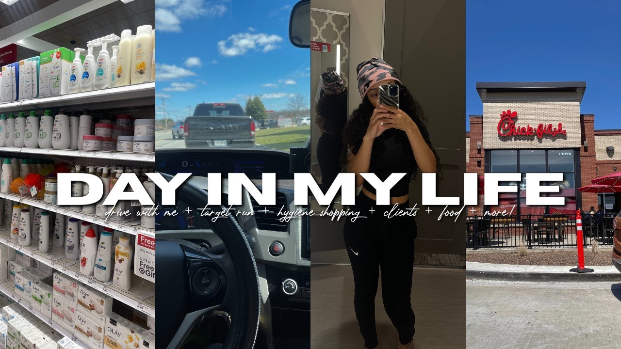 vlog: drive with me to run errands! ( target run, food, hygiene shopping, clients & more! )