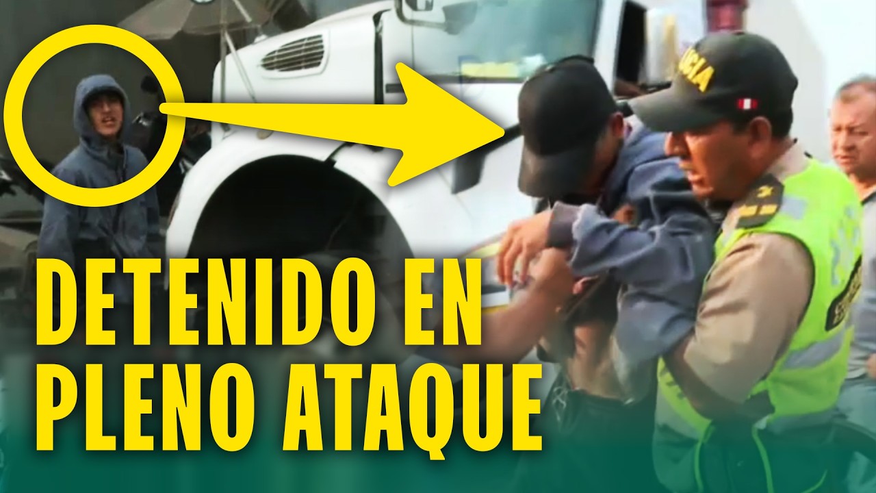 ¡Atrapado en vivo! Camioneros protestaban contra inseguridad y empezó a amenazar con cuchillo