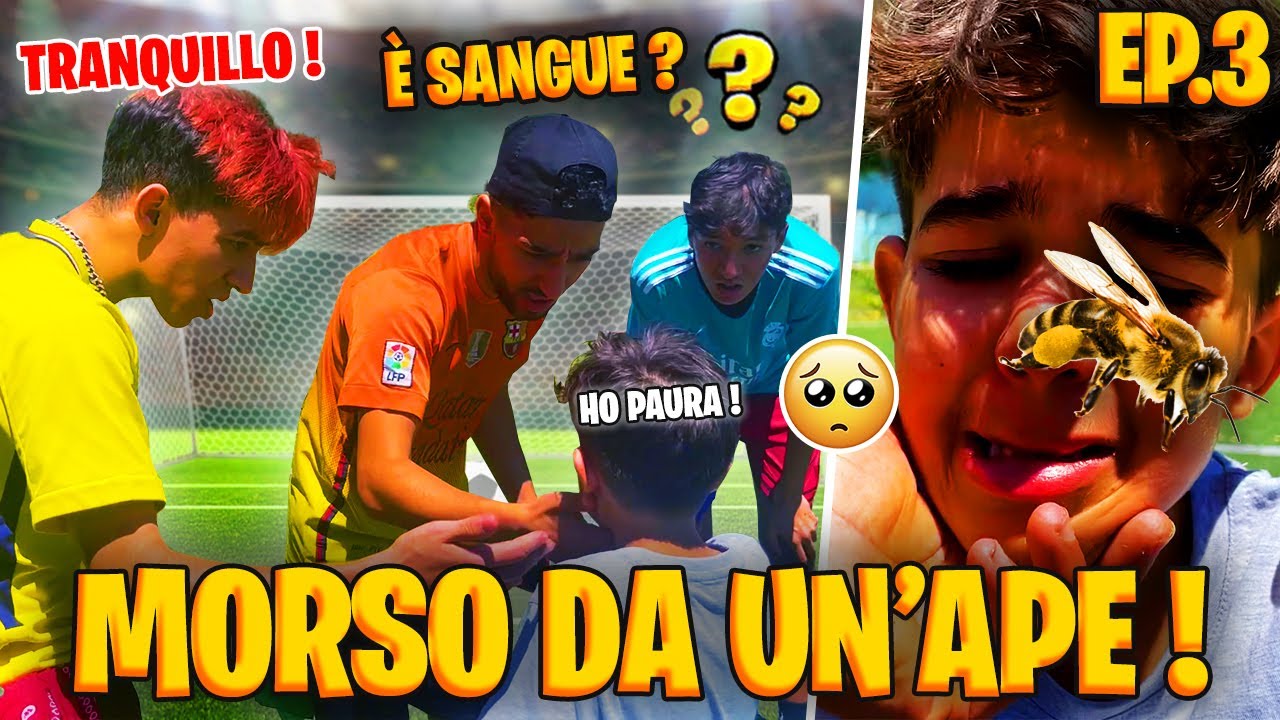 ⚽ MINI ZBLITO MORSO da UN'APE DURANTE la FOOTBALL CHALLENGE 😱 *ASSURDO*