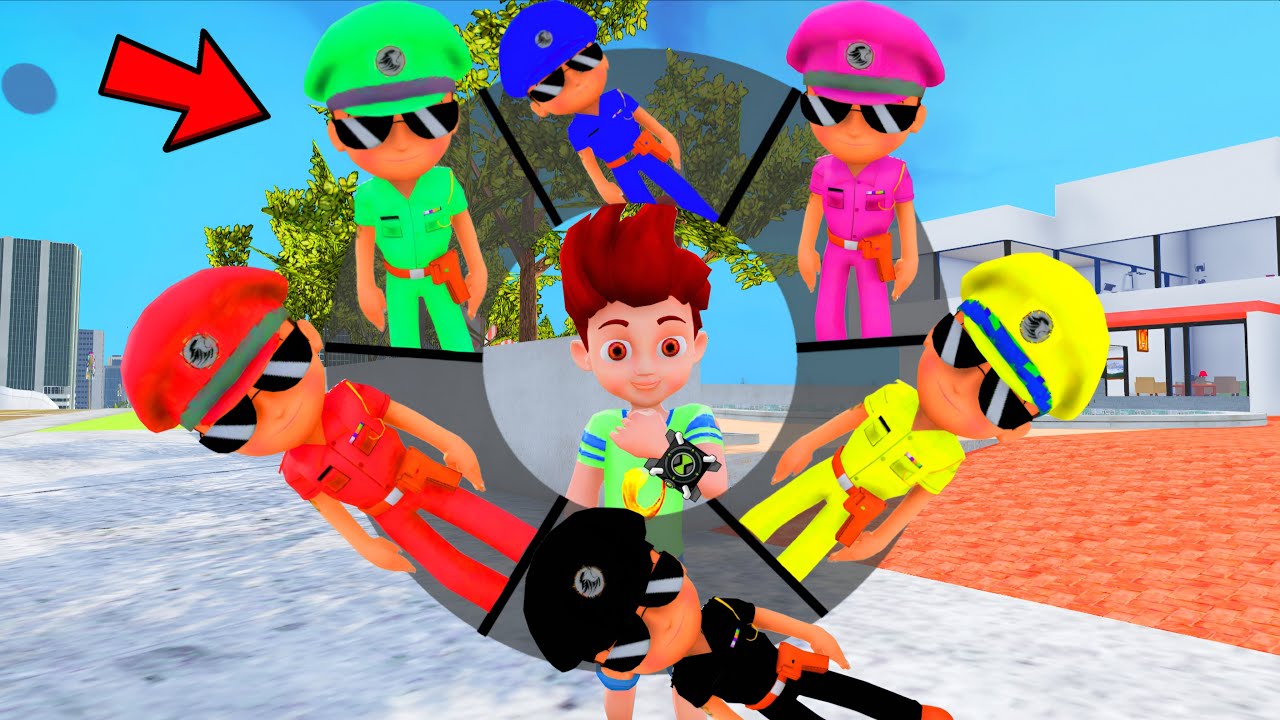 Kicko Playing As A Every CARTOON SUPERHERO LITTLE SINGHAM in INDIAN BIKE DRIVING 3D #8