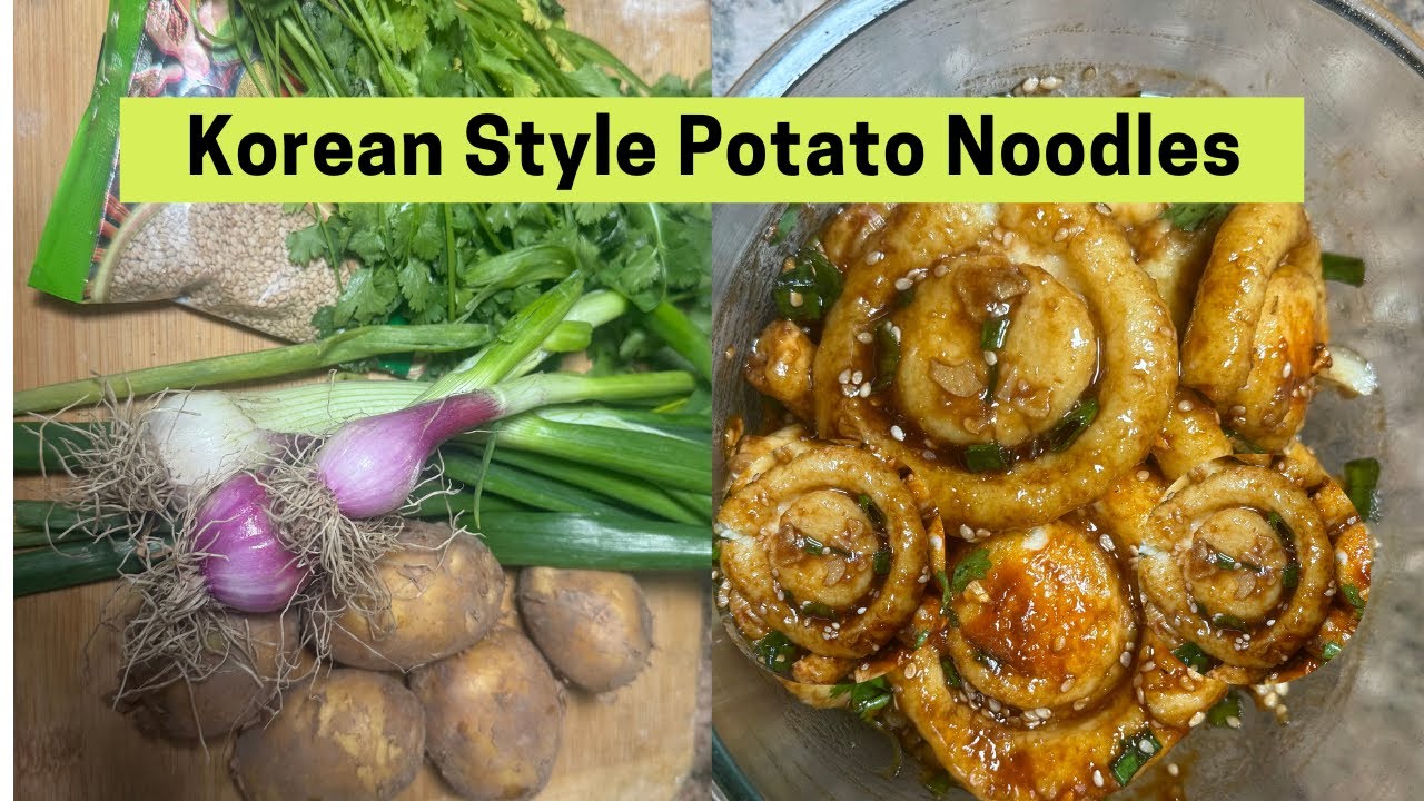 Korean Style Potato Noodles |  First-Time Try  Korean Garlic Potato | Korean Street Food