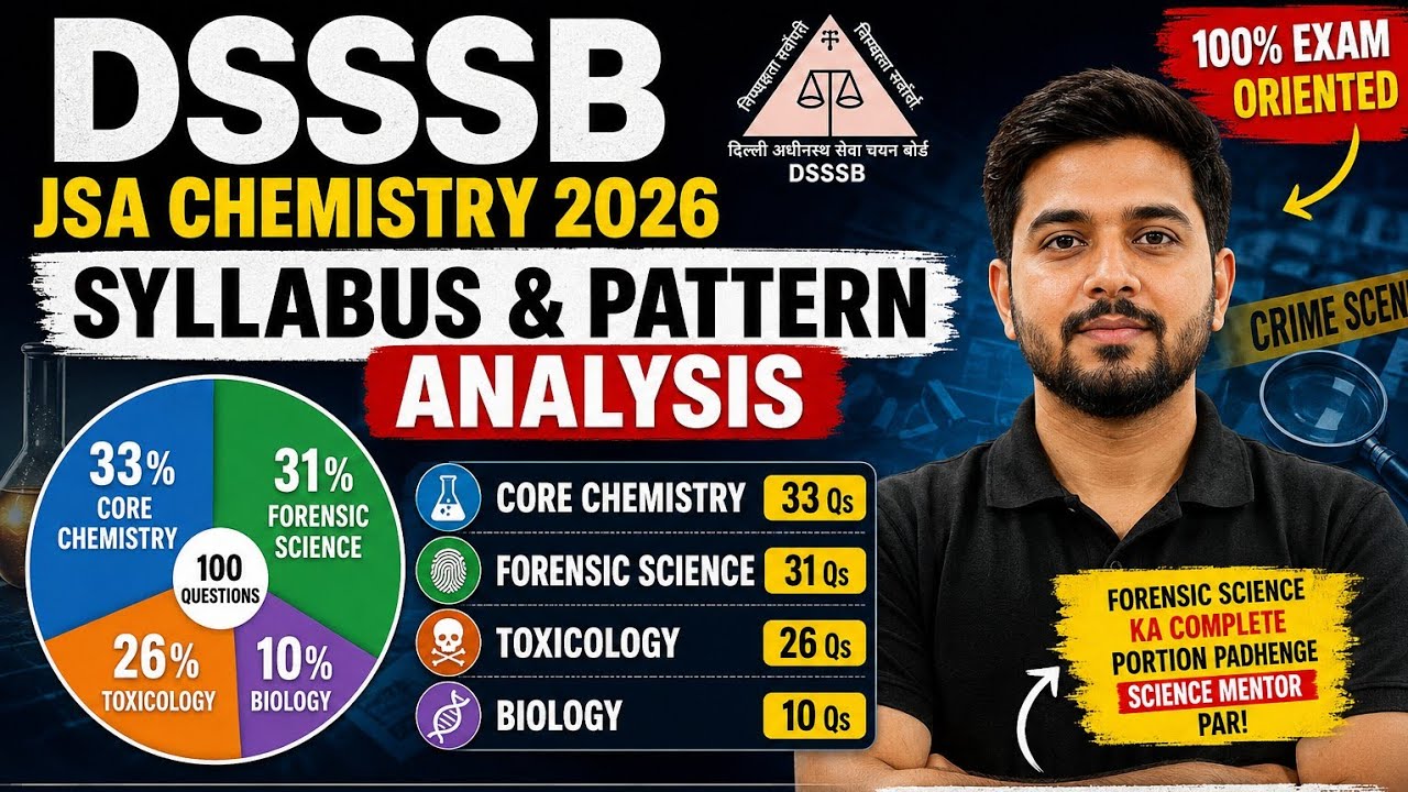 DSSSB JSA Chemistry 2026 | Complete Syllabus & Pattern Analysis | PYQ Based Strategy 🔥 #chemistry 