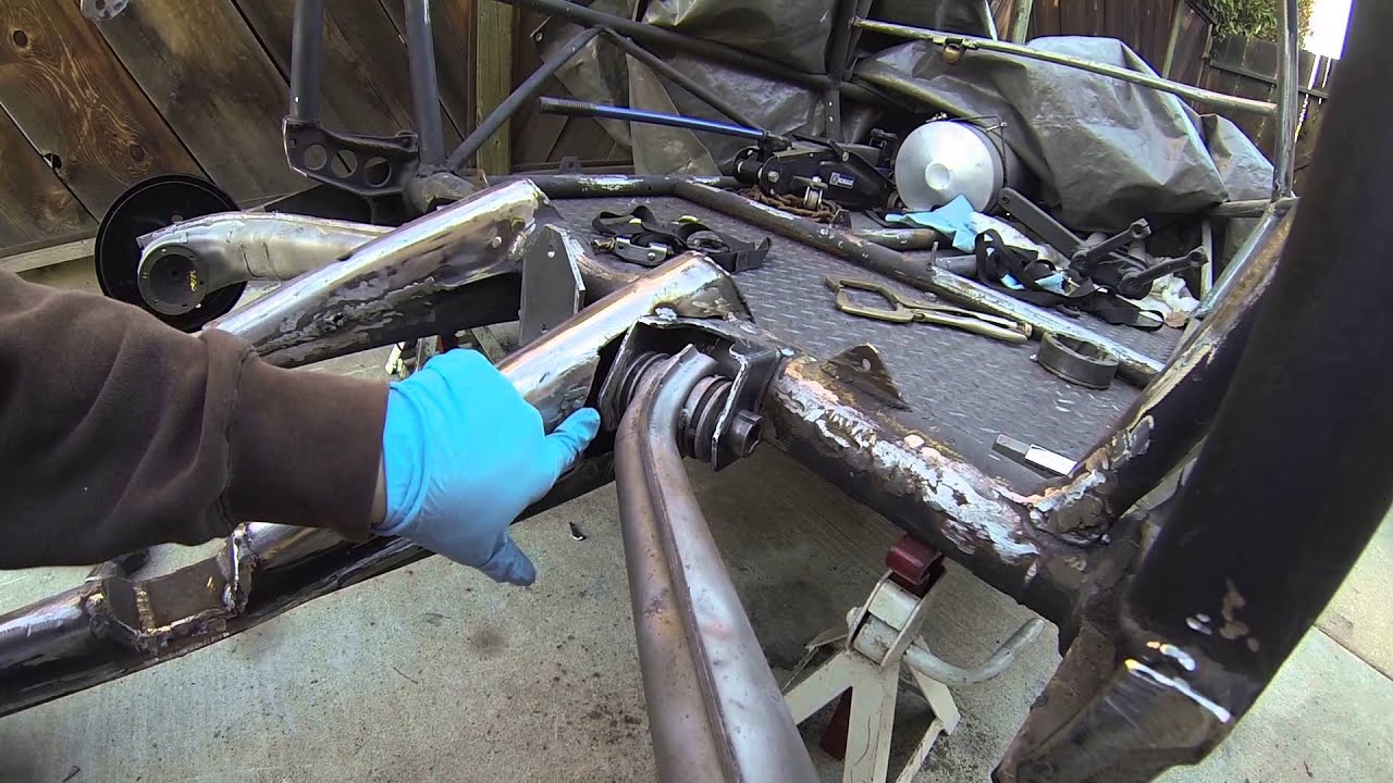 VW Bug Swingaxle to IRS Conversion with Bus 3 rib Transmission Sandrail Buggy Jig