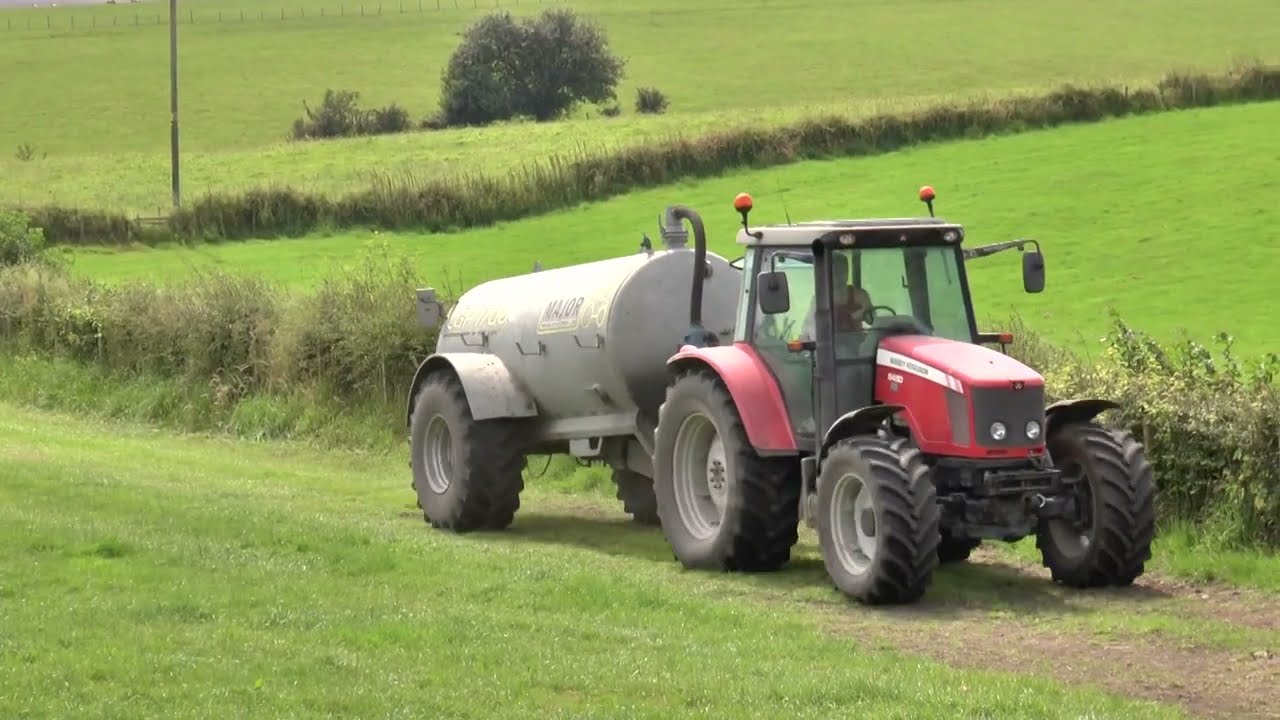 MASSEY 7618 & 5480 Carting Slurry Abbey & Major Tankers