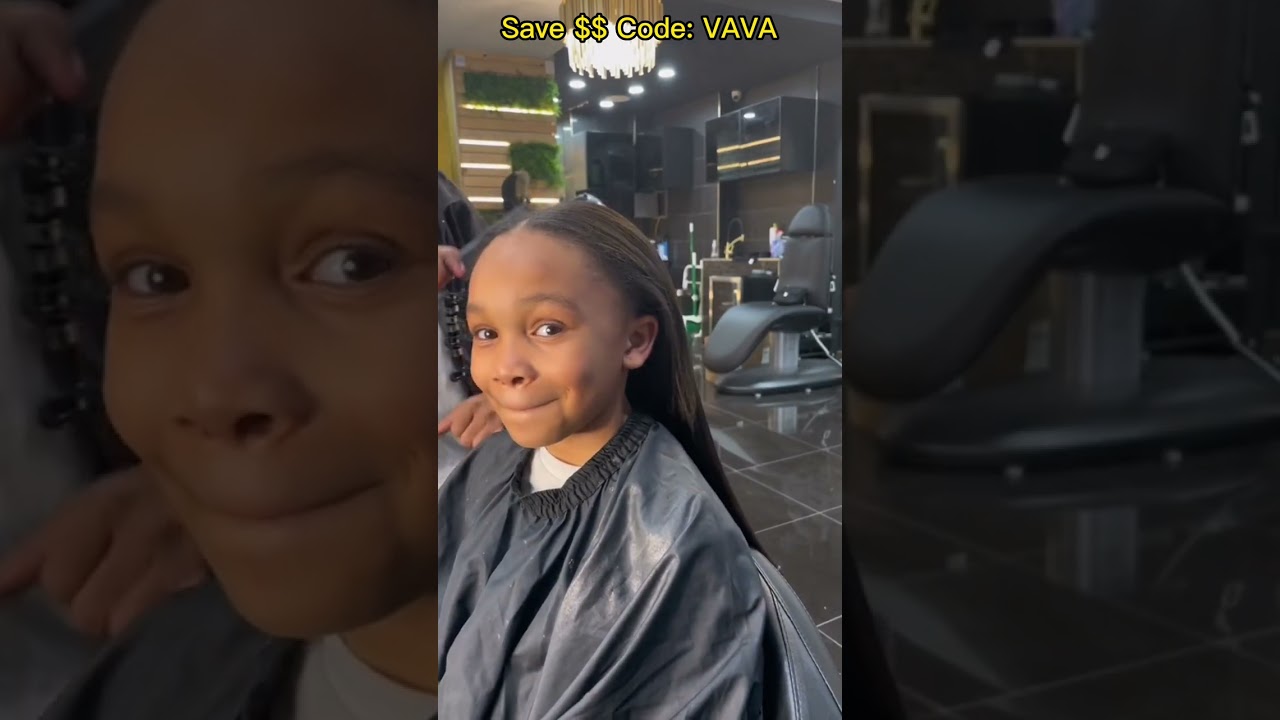 💛Adorable Hairstyle For Kid: Versatile Sew-in Weave Ww/Leave Out! #elfinhair #transformation