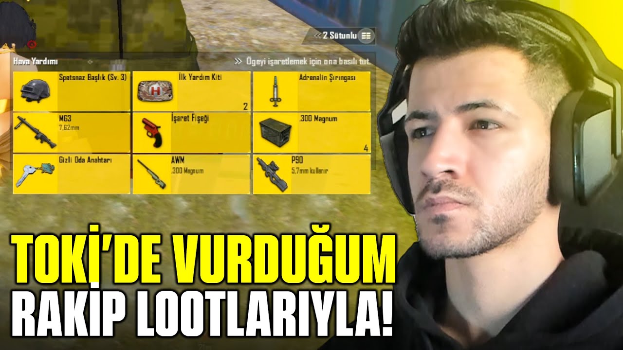TOKİ'DE VURDUĞUM RAKİP LOOTLARIYLA WİN ALMAK? Pubg mobile