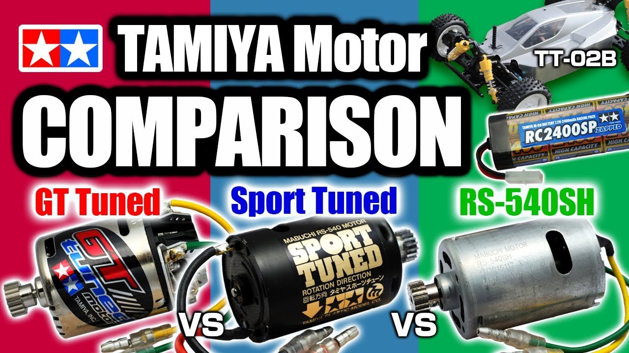(OFF ROAD ver.) TAMIYA Brushed Motor Comparison(GT Tuned, Sport Tuned, RS-540SH Motor) by TT-02B