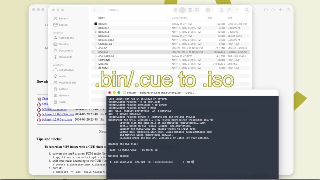 Как преобразовать файлы .bin и .cue в .iso на Mac OS в 2026 году