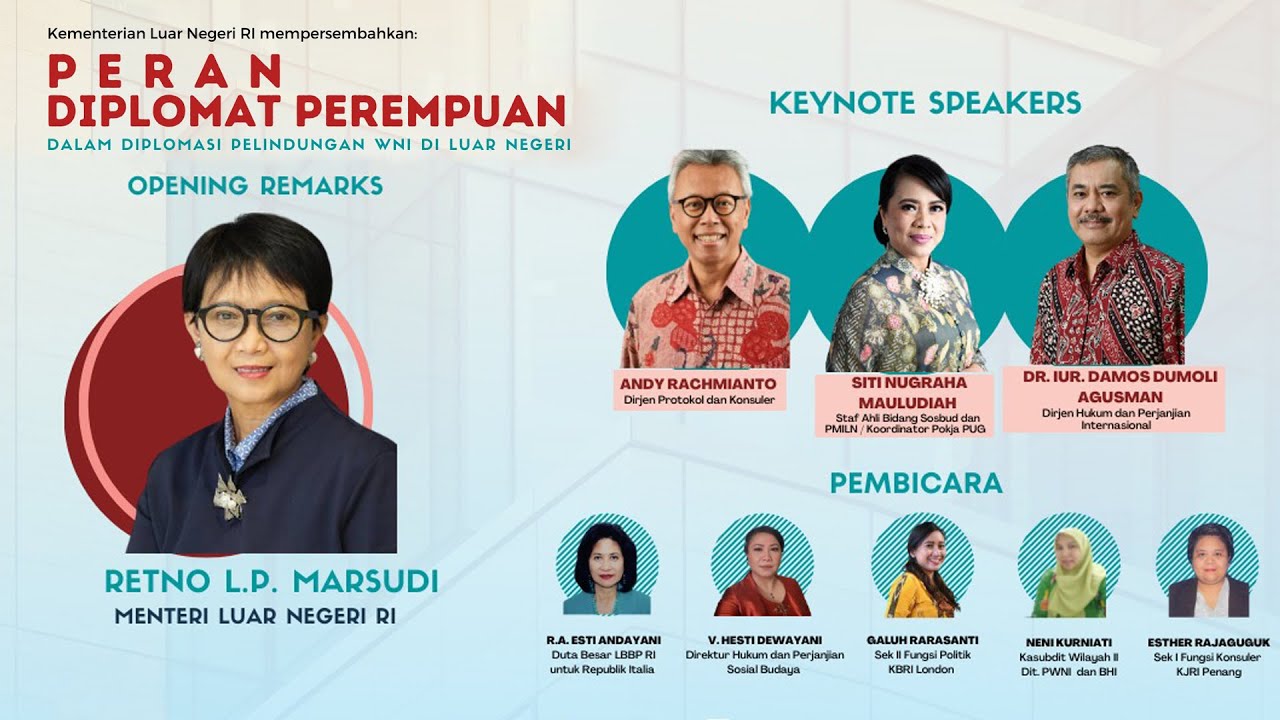 [Part 1] Webinar Peran Diplomat Perempuan: Diplomasi Pelindungan WNI di Luar Negeri