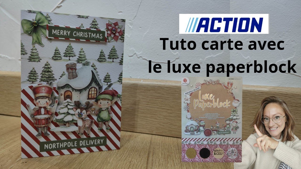 Tuto carte avec le nouveau Luxe paperblock #scrap #scrapbooking #noel 