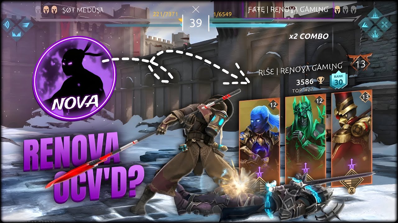 I ocv'd this top lb player💀🔥|Ft.Renova gaming ⚡|Medusa yt ✨| Shadow fight arena #sfa #sfa 