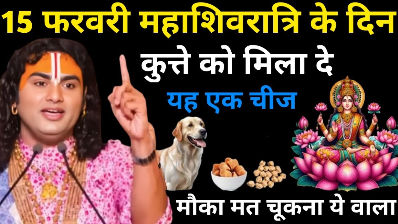 15 फ़रवरी महाशिवरात्रि रविवार के दिन कुत्ते को खिला दें ये 1 चीज | Aniruddhacharya Ji